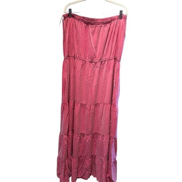NWOT White Burch Black Label Women’s Red Washed Tiered Pull On Maxi Skirl - 2XL - Picture 5 of 8